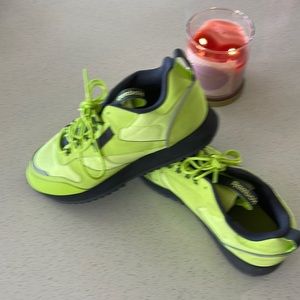 Neon green Reebok size 9